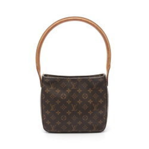 Louis Vuitton Looping MM Shoulder Bag Leather Monogram Brown - Picture 1 of 8
